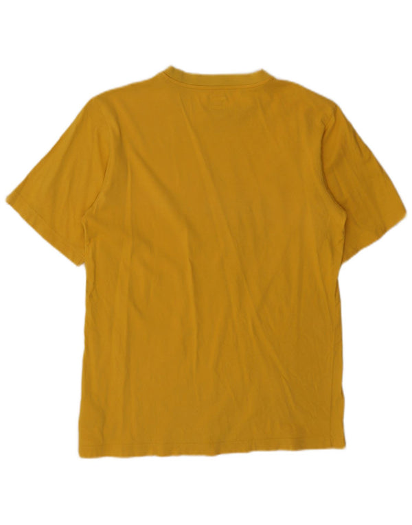 T-shirt grafica da uomo Adidas Top piccola in cotone giallo