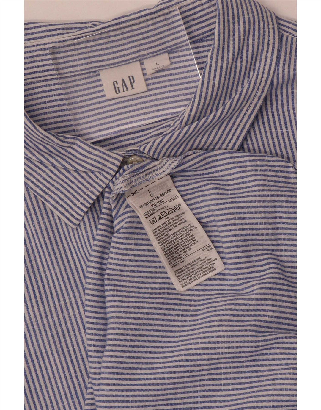 Camicia da donna Gap taglia 16 grande cotone gessato blu