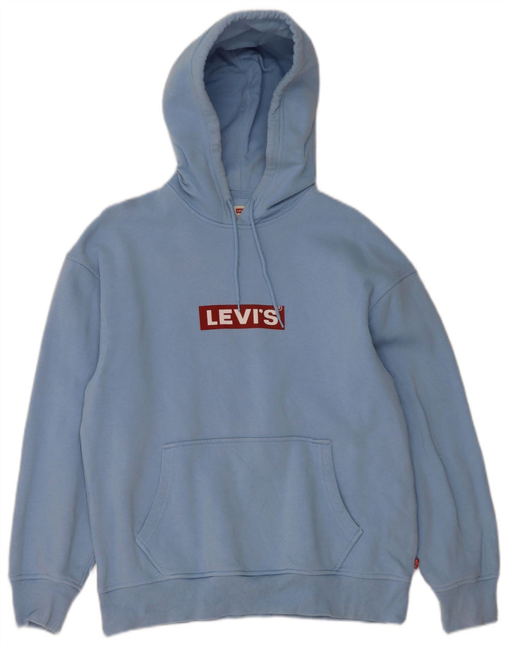 Maglione con cappuccio grafico rilassato da uomo Levi's piccolo in cotone blu