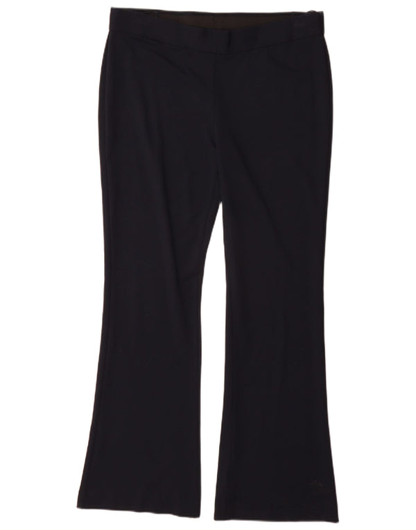 Pantaloni a zampa da donna Marks & Spencer UK 14 Large W34 L31 Viscosa blu navy