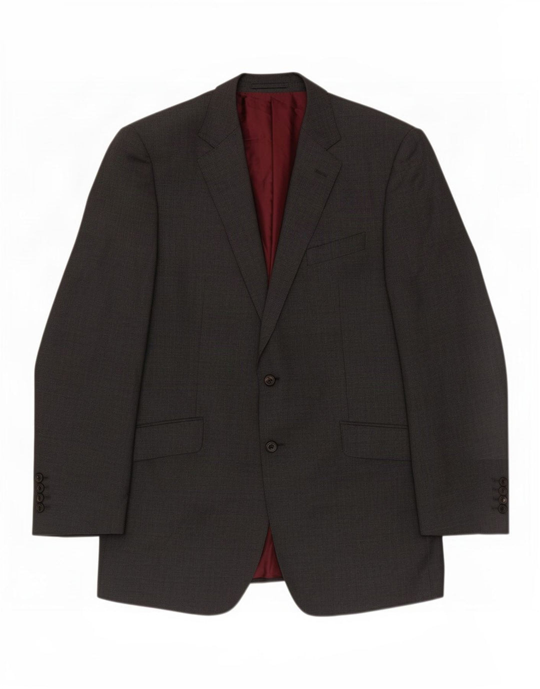 Giacca blazer lunga a 2 bottoni Marks & Spencer da uomo UK 42 grande lana grigia