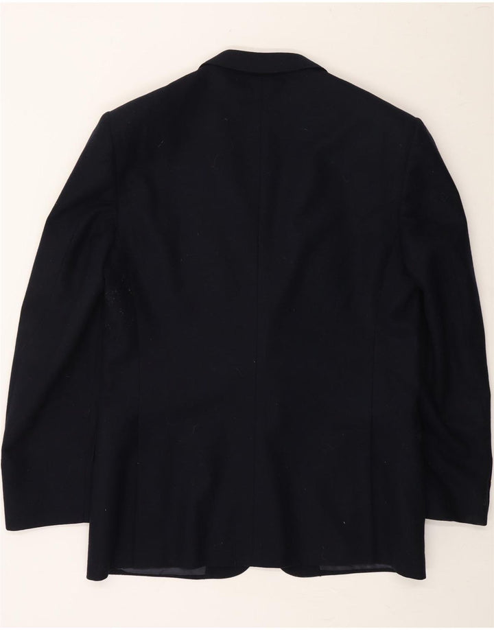 EMANUEL UNGARO Mens 2 Button Blazer Jacket IT 50 Large Navy Blue New Wool Vintage Emanuel Ungaro and Second-Hand Emanuel Ungaro from Messina Hembry 