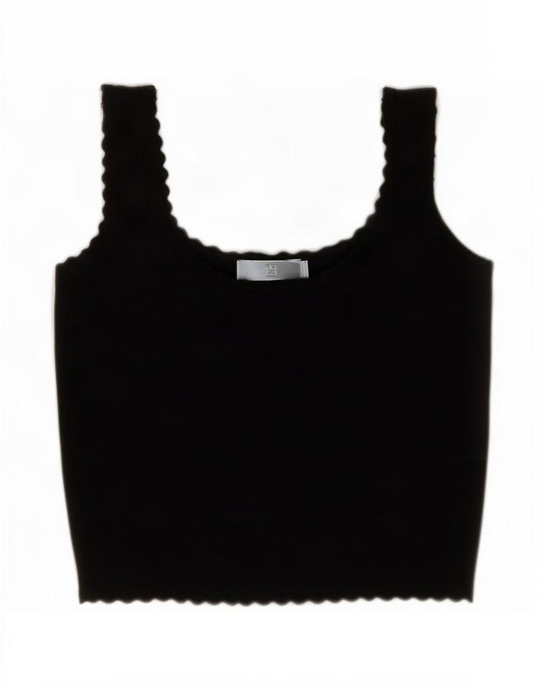 Canottiera corta corta da donna Zara UK 12 media nera