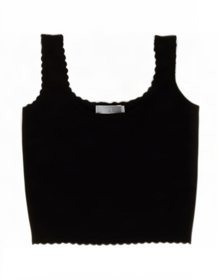 Canottiera corta corta da donna Zara UK 12 media nera