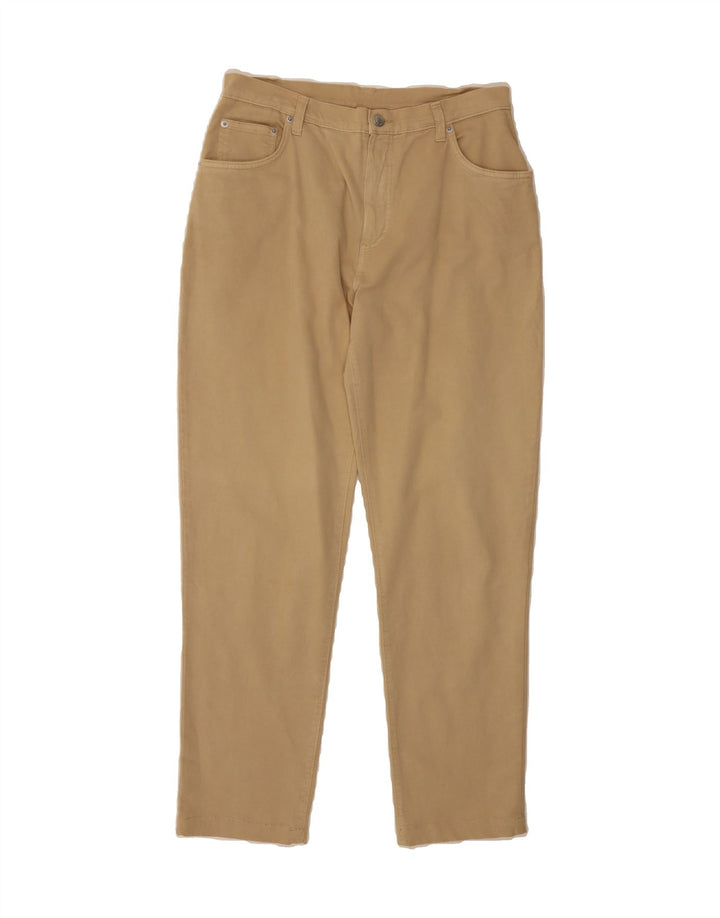 OUTRAGE Womens Slim Casual Trousers W29 L34 Beige Cotton Vintage Outrage and Second-Hand Outrage from Messina Hembry 