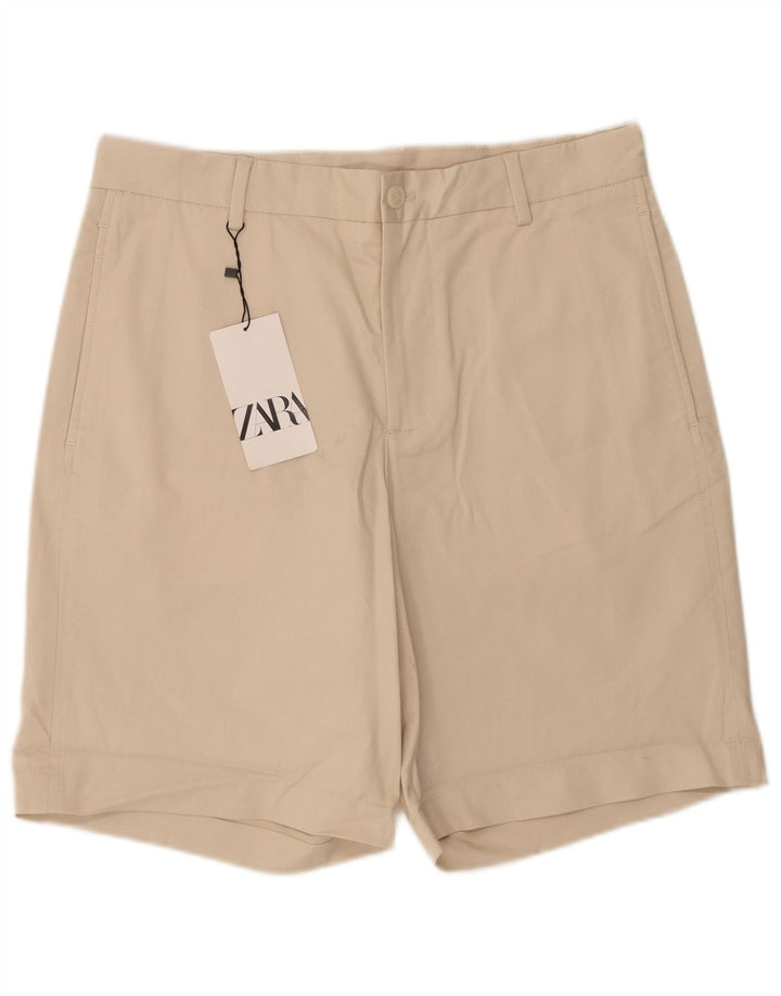 Pantaloncini chino da uomo Zara W32 in cotone beige medio