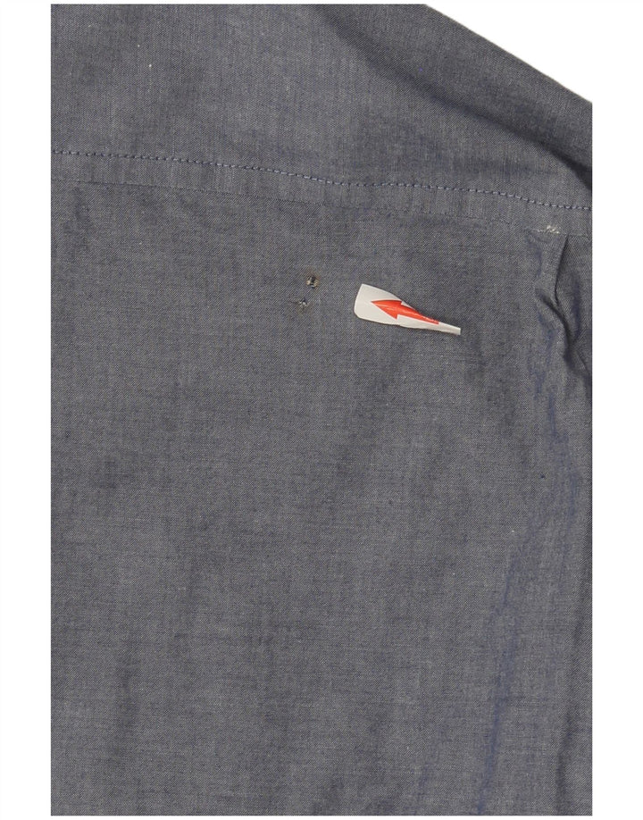 Camicia da uomo Reiss XL in cotone color block blu
