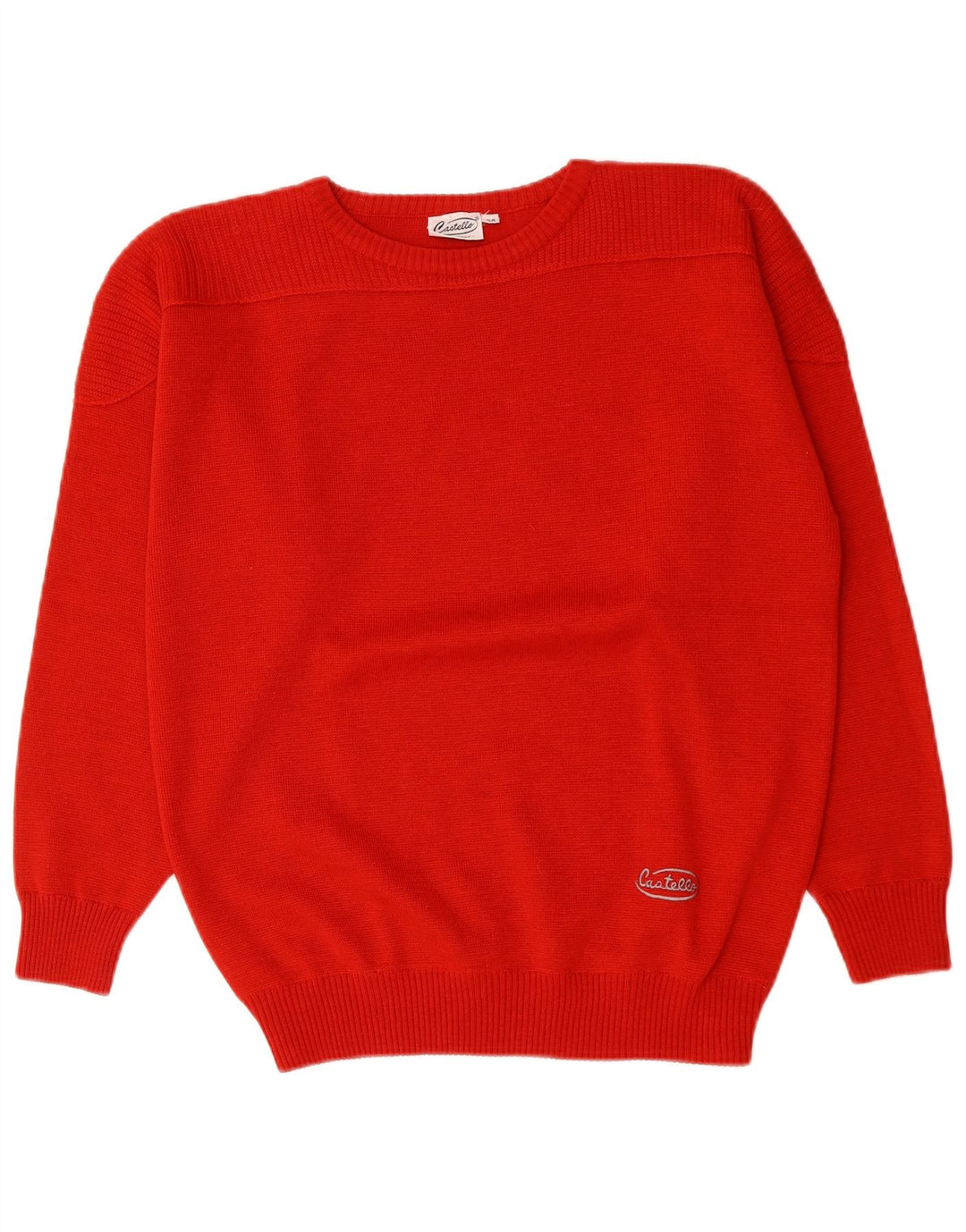 Maglione maglione girocollo da donna Castello IT 54 2XL rosso poliacrilico