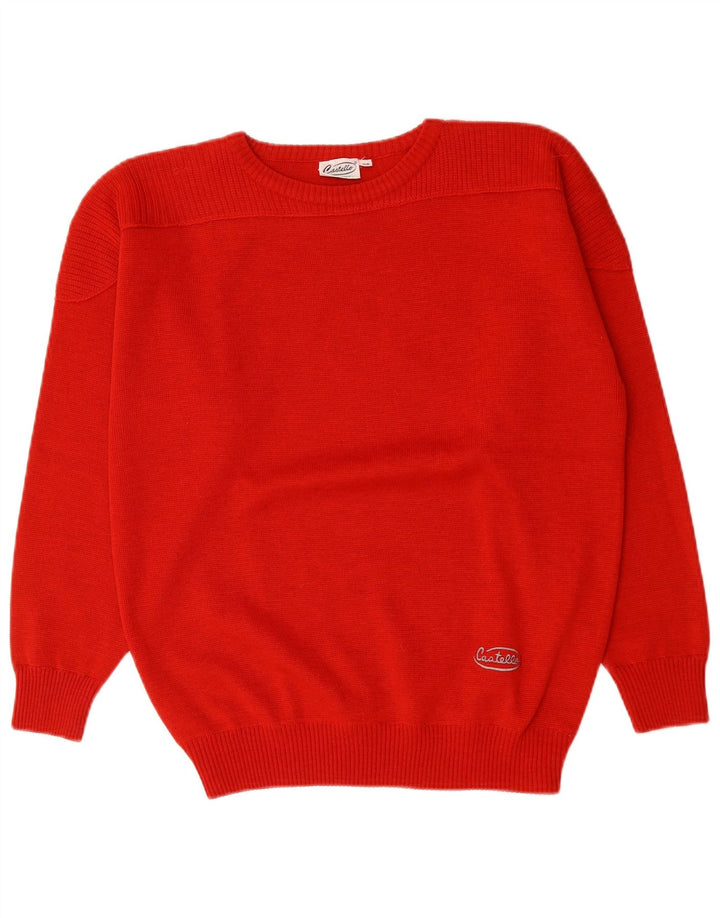 Maglione maglione girocollo da donna Castello IT 54 2XL rosso poliacrilico