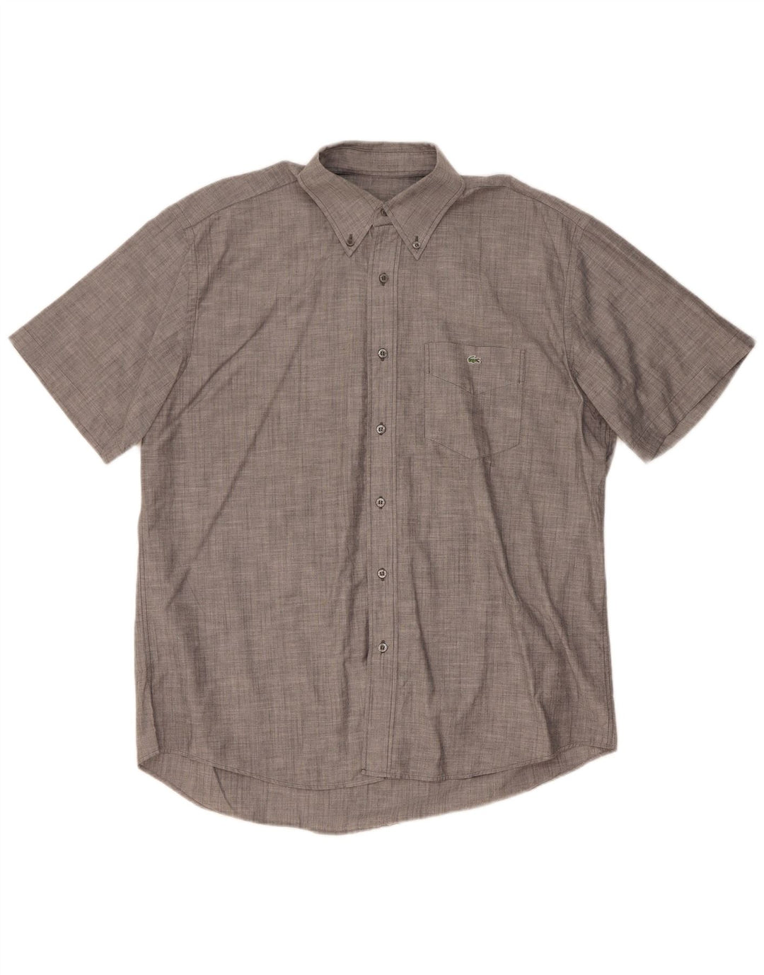Camicia a maniche corte da uomo Lacoste taglia 42 grande cotone chiazzato grigio