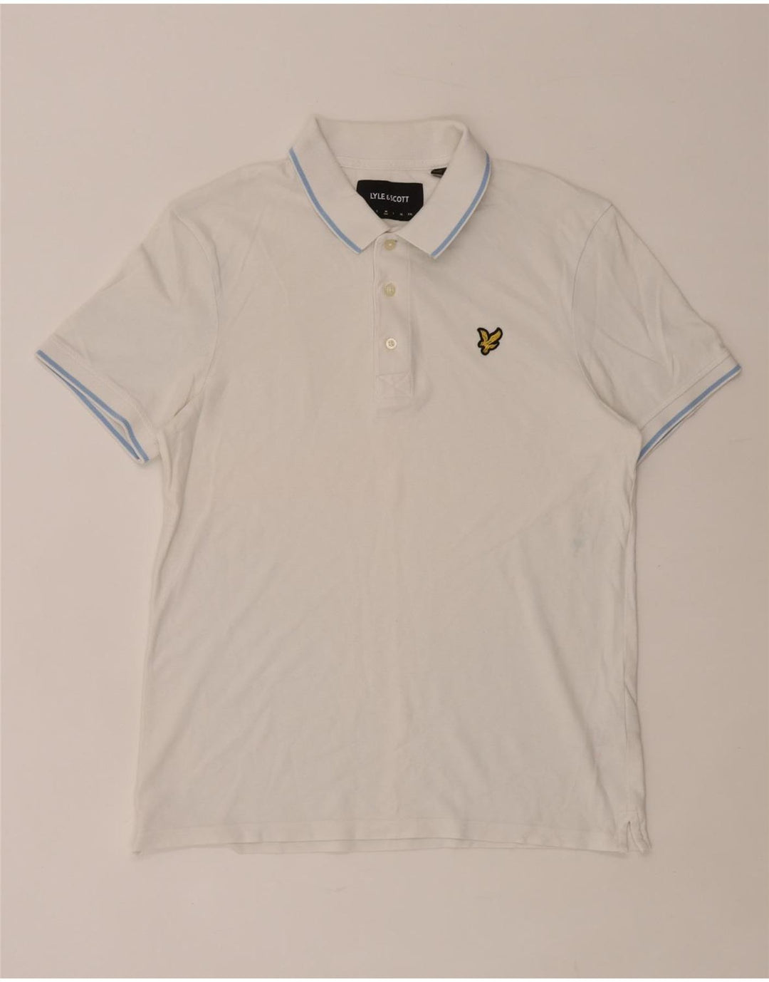 Polo da uomo Lyle & Scott in cotone bianco medio