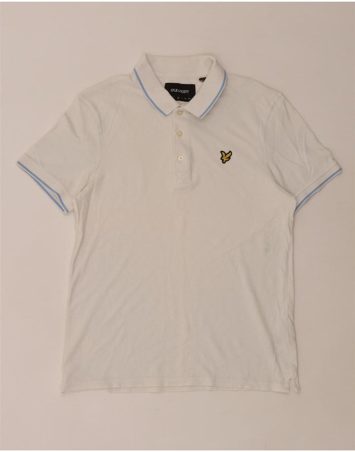 Polo da uomo Lyle & Scott in cotone bianco medio