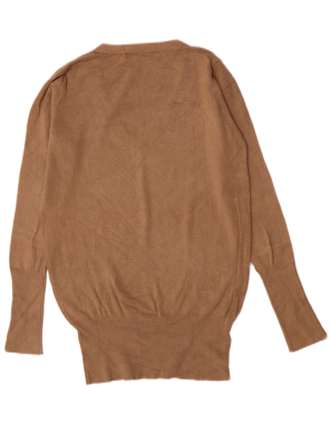Maglione Zara da donna con scollo a V UK 12 Rayon beige medio
