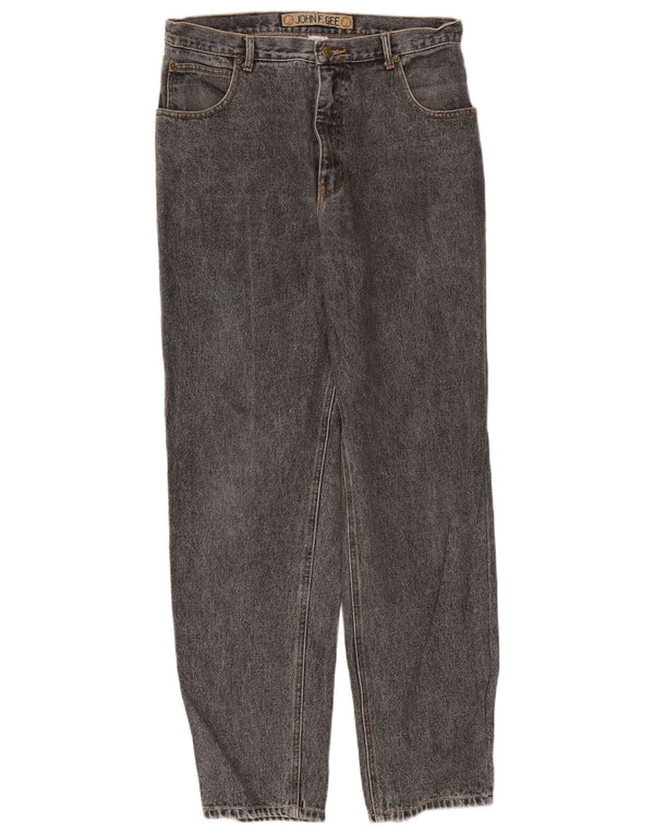 Jeans affusolati da uomo John F Gee IT 52 XL W34 L33 Cotone grigio