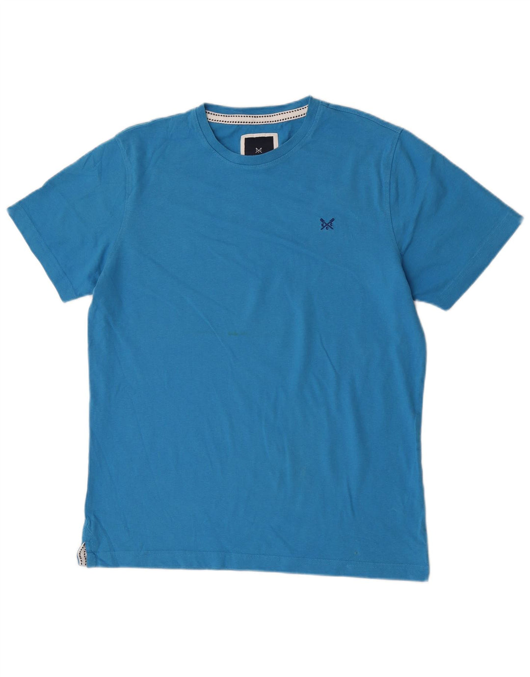 Crew Clothing T-shirt da uomo Top grande in cotone blu