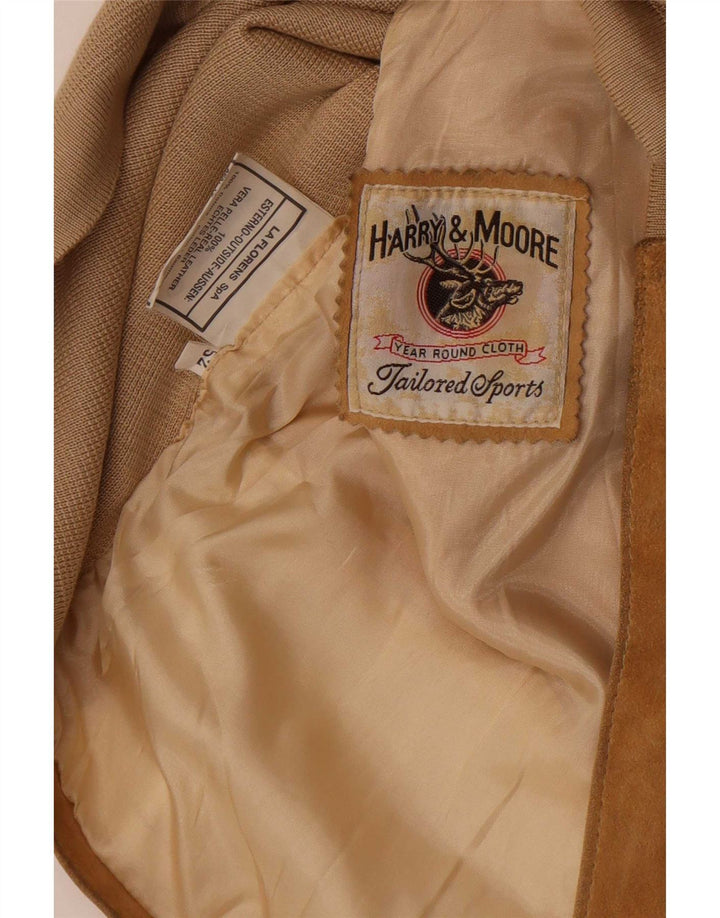Gilet Uomo Scamosciato Harry&Moore IT 52 Large Pelle Beige