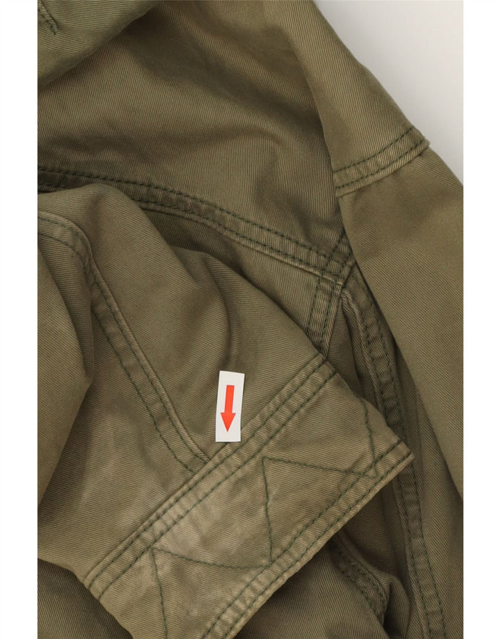 Giacca parka con cappuccio da uomo NIKE UK 39/41 cotone kaki medio
