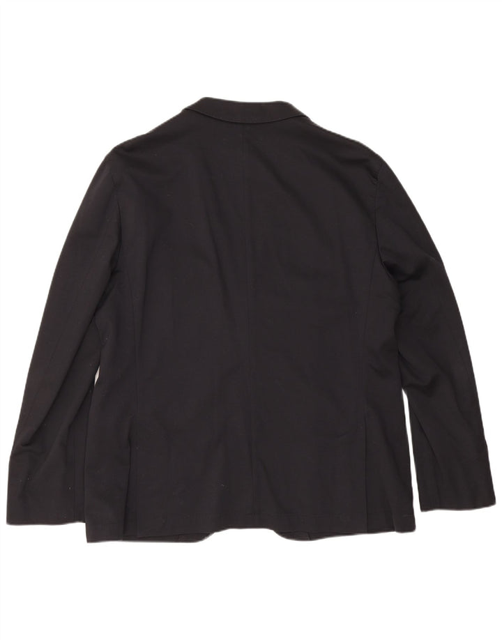 Giacca blazer da uomo a 2 bottoni Hugo Boss UK 40 grande cotone blu navy