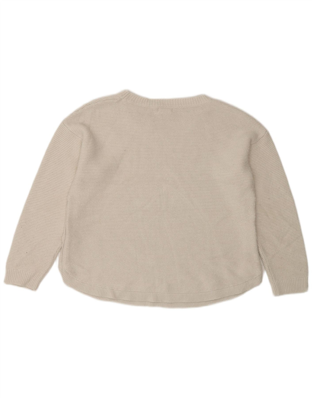 Maglione maglione con scollo a barca da donna Fat Face UK 12 Acrilico bianco medio