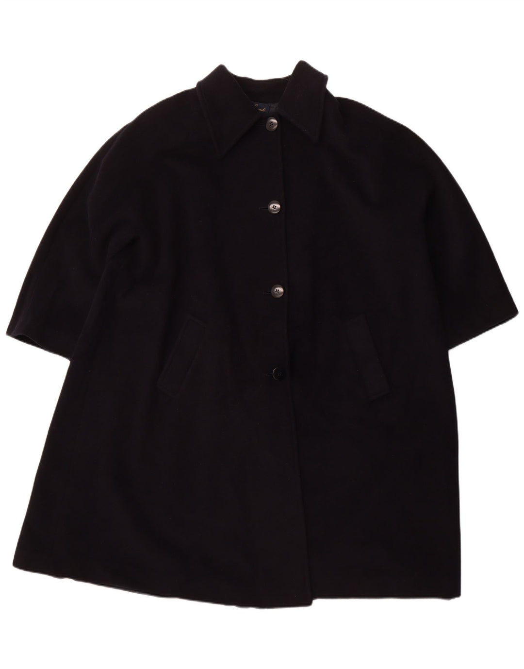 LUISA SPAGNOLI Soprabito oversize da donna UK 16 Large Blu Navy Lana vergine