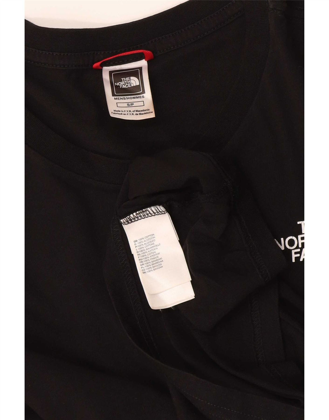 The North Face Maglietta grafica da uomo a manica lunga piccola in cotone nero