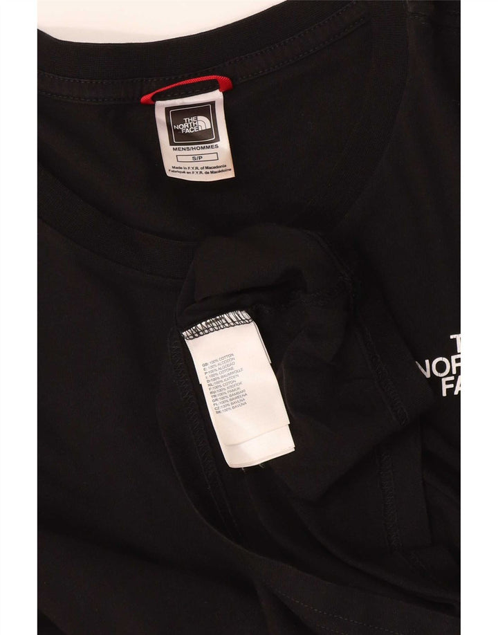 The North Face Maglietta grafica da uomo a manica lunga piccola in cotone nero