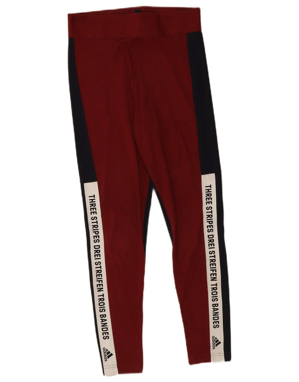 Leggings Adidas da donna UK 12/14 Medium Navy Blue Colourblock Sports