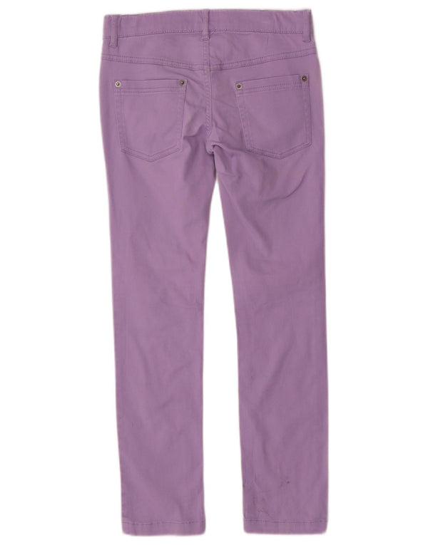 BENETTON Jeans Slim Bambina 8-9 Anni Large W26 L26 Cotone Viola