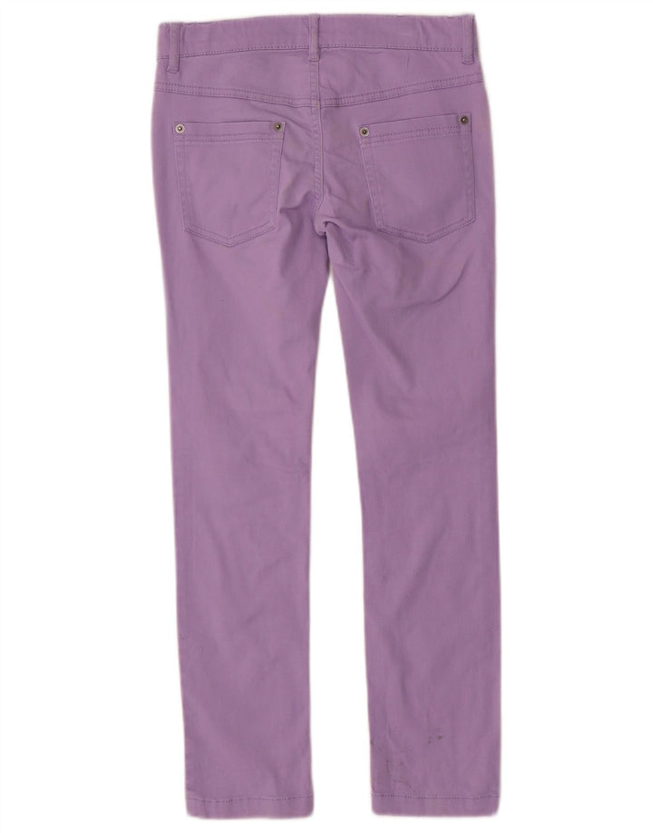 BENETTON Jeans Slim Bambina 8-9 Anni Large W26 L26 Cotone Viola