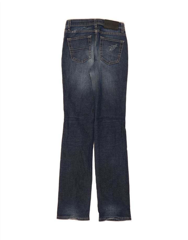 TRUSSARDI Womens Bootcut Jeans W24 L32 Navy Blue Cotton Vintage Trussardi and Second-Hand Trussardi from Messina Hembry 