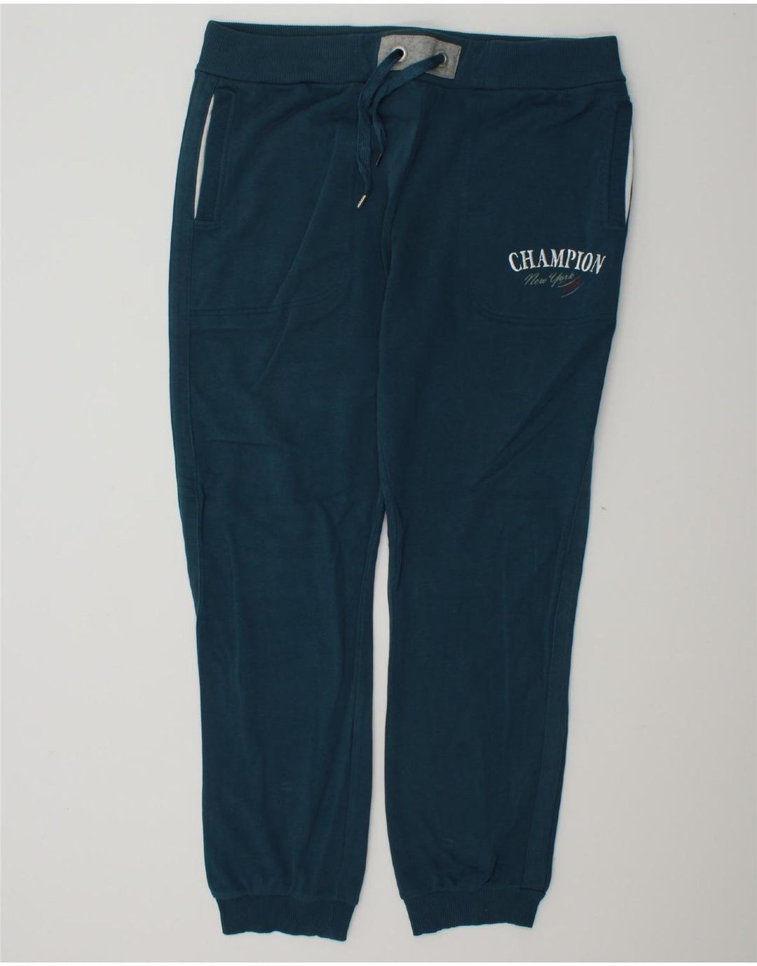 CHAMPION Womens Graphic Tracksuit Trousers Joggers UK 18 XL  Blue Cotton Vintage Champion and Second-Hand Champion from Messina Hembry 