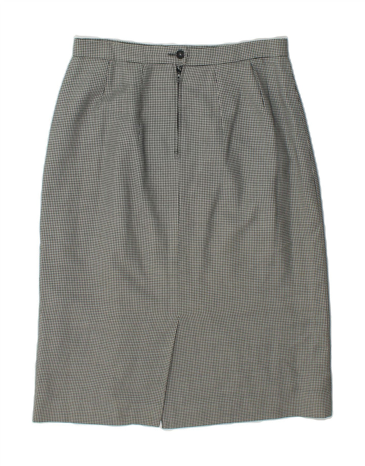 BRENDELLA Womens Straight Skirt W32 Large Grey Houndstooth Vintage Brendella and Second-Hand Brendella from Messina Hembry 