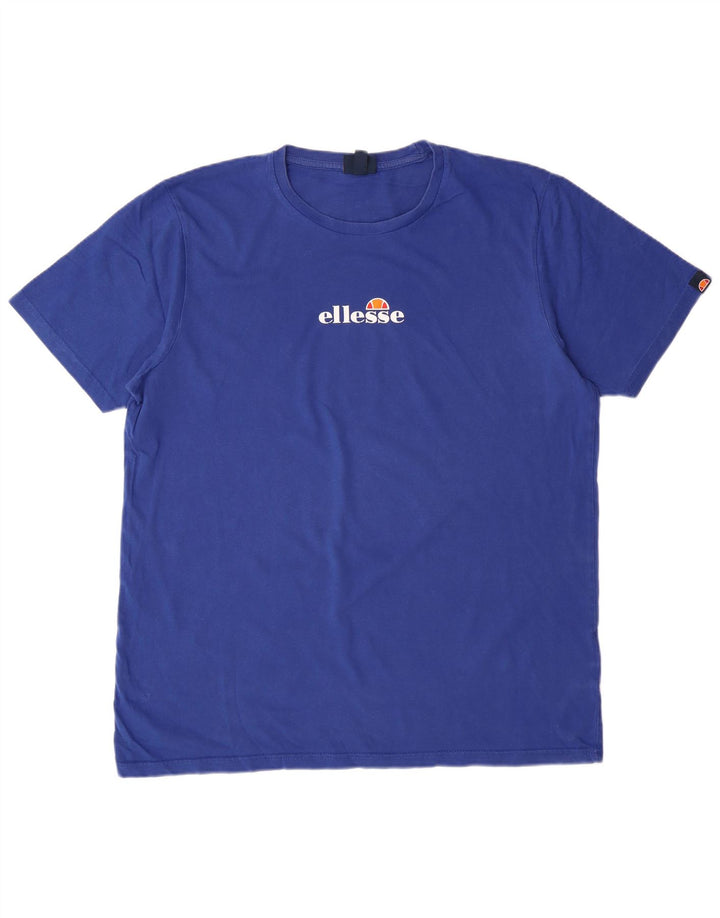 T-shirt grafica da uomo Ellesse Top XL in cotone blu