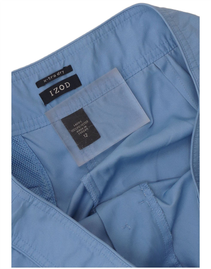 Pantaloni Capri da donna Izod US 12 Large W34 L21 poliestere blu