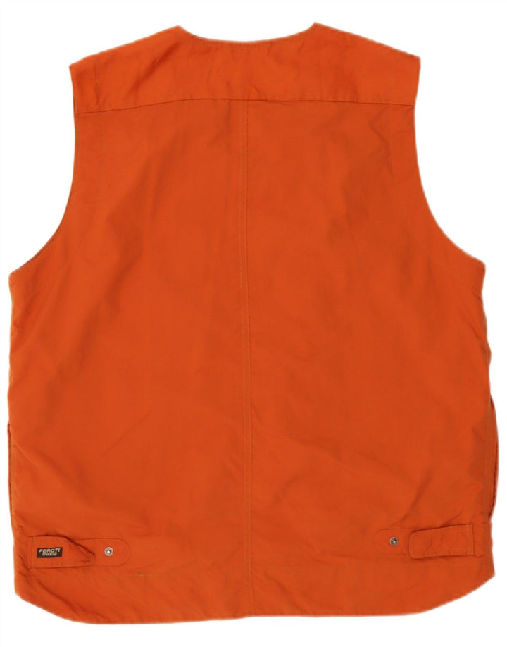 Giani Feroti Gilet da uomo Utility UK 38 Medio Arancione Poliammide
