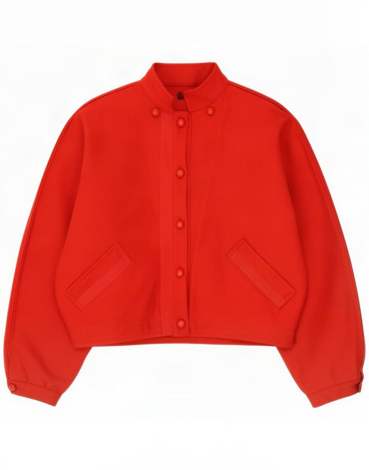Giacca bomber vintage da donna IT 42 Rosso medio Cotone