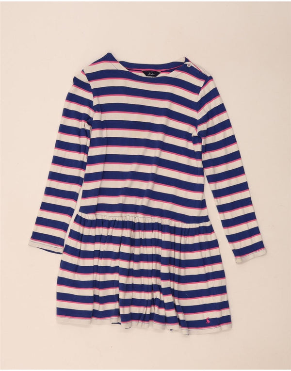 Abito a trapezio per ragazze Joules a maniche lunghe 11-12 anni in cotone a righe blu