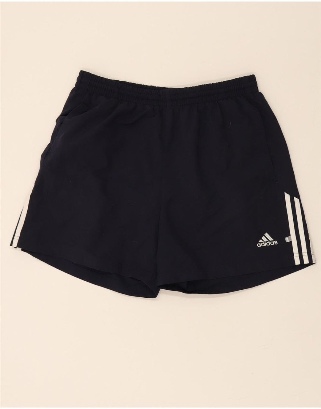 ADIDAS Mens Sport Shorts Medium Navy Blue Polyester Vintage Adidas and Second-Hand Adidas from Messina Hembry 