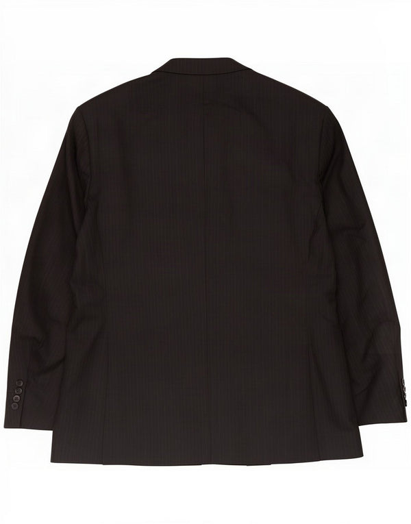 Marks & Spencer Giacca blazer a 2 bottoni da uomo UK 48 2XL Lana gessata nera