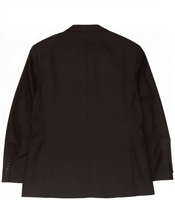 Marks & Spencer Giacca blazer a 2 bottoni da uomo UK 48 2XL Lana gessata nera