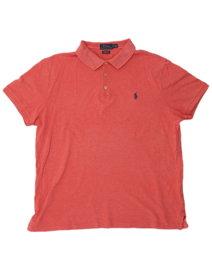 POLO RALPH LAUREN Polo da uomo slim fit personalizzata XL in cotone rosso