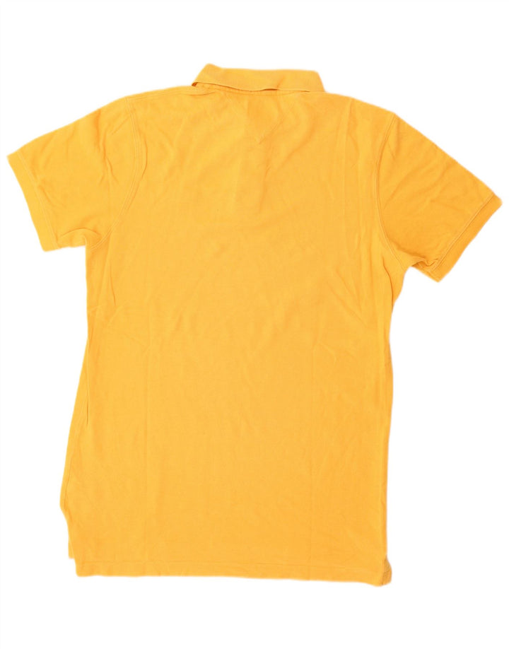 Polo da uomo Tommy Hilfiger grande in cotone giallo