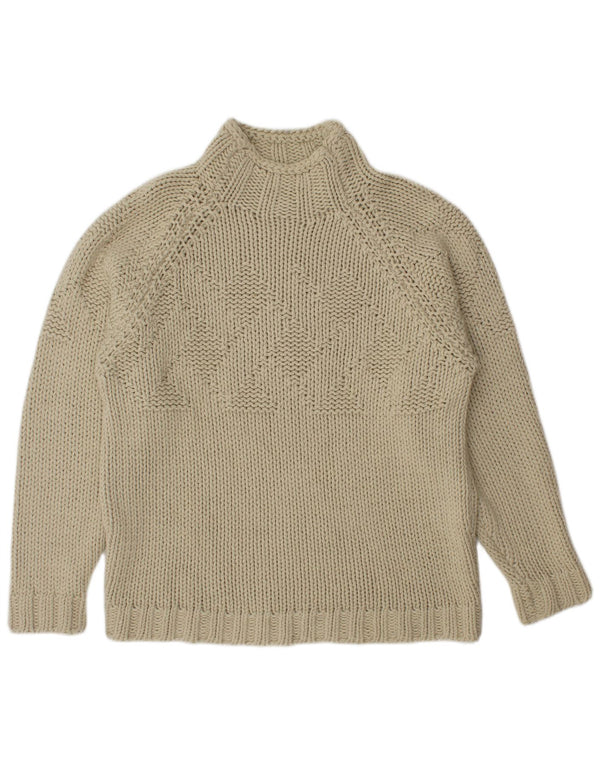 Marlboro Classics Maglione da donna con collo dolcevita UK 14 Large Bianco sporco