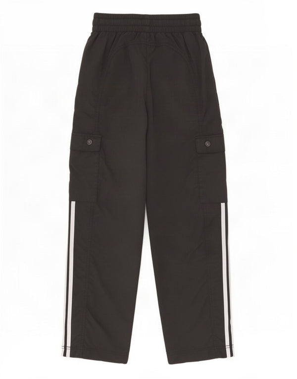 Adidas Boys Cargo Tracksuit Trousers Joggers 11-12 Years Grey Polyamide