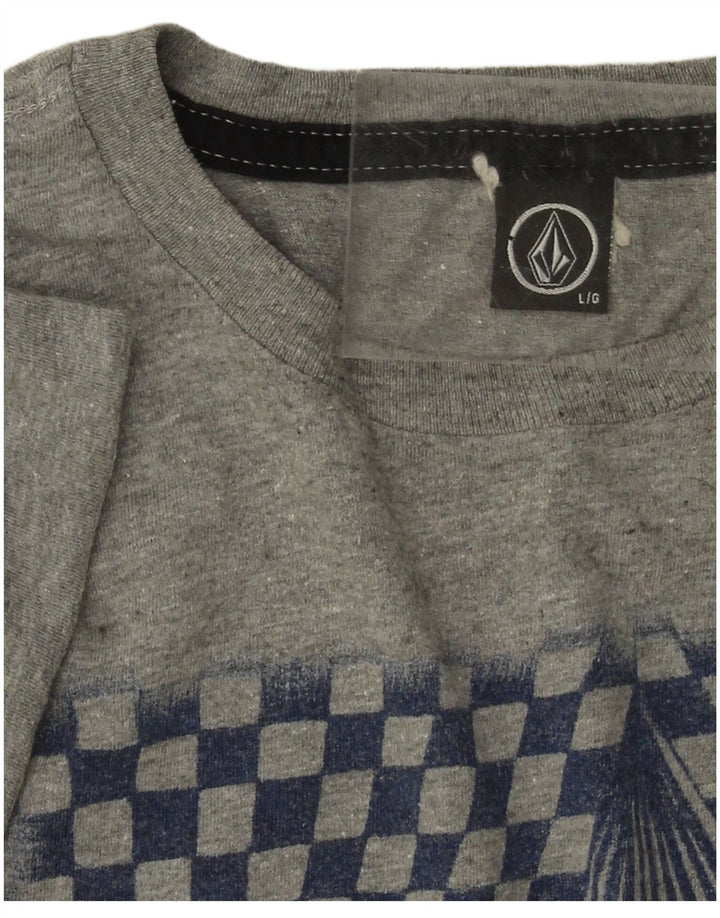 T-shirt grafica da uomo Volcom Top grande grigia