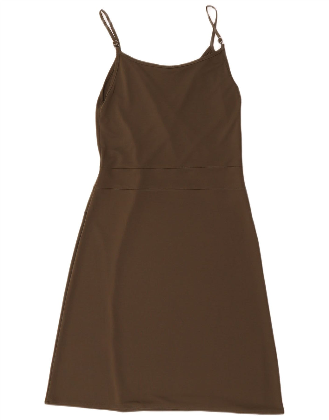 Abito a trapezio senza maniche da donna Marks & Spencer UK 12 medio cachi