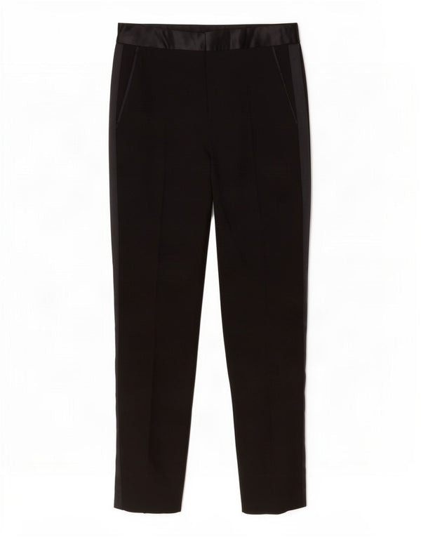 Zara Womens Tapered Suit Trousers Small W26 L27 Black Polyester