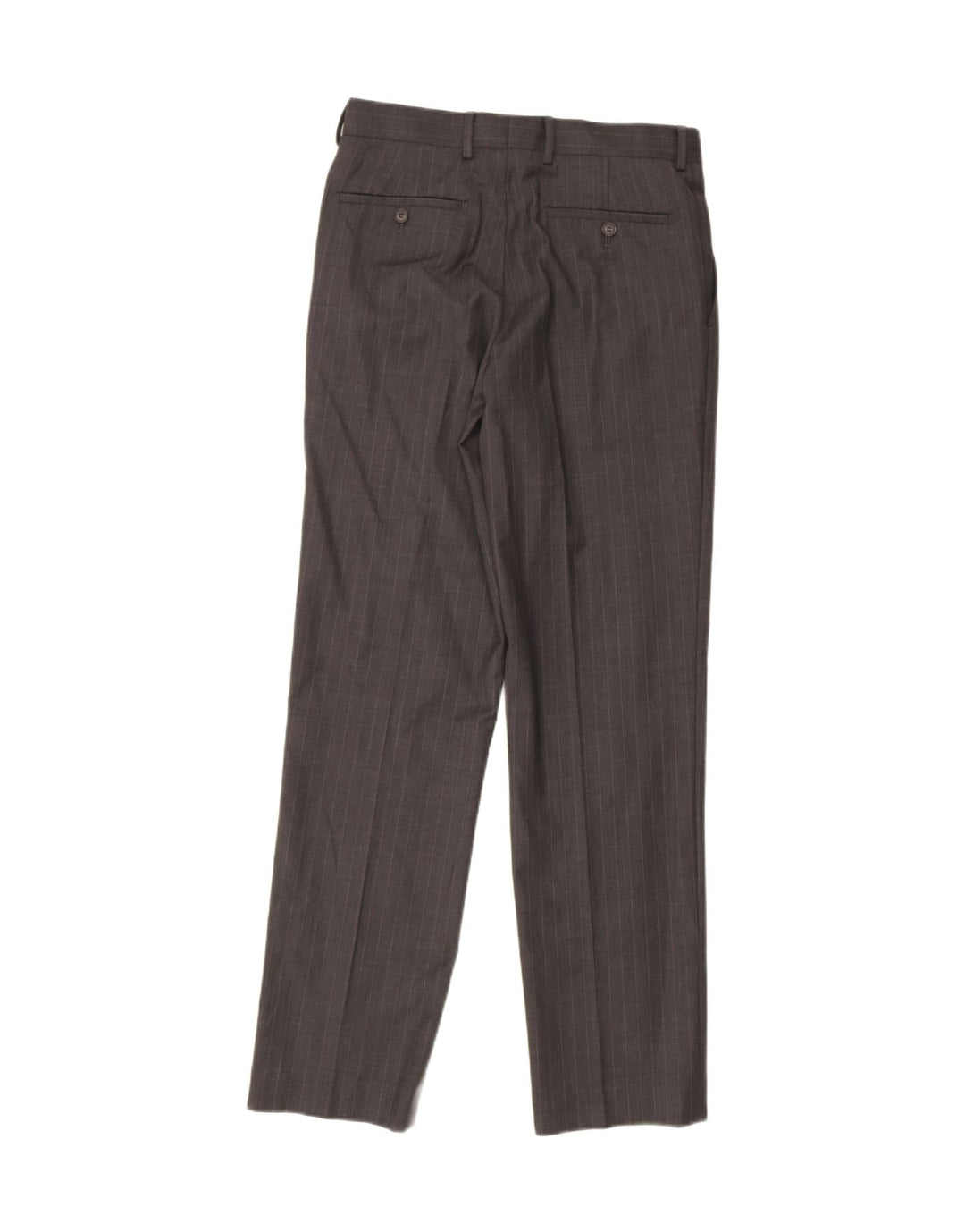 Pantaloni da abito dritti da uomo French Connection W30 L33 in lana a righe grigie