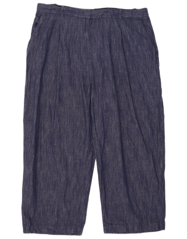 Pantaloni corti da donna Marks & Spencer UK 22 3XL W41 L25 Blu navy