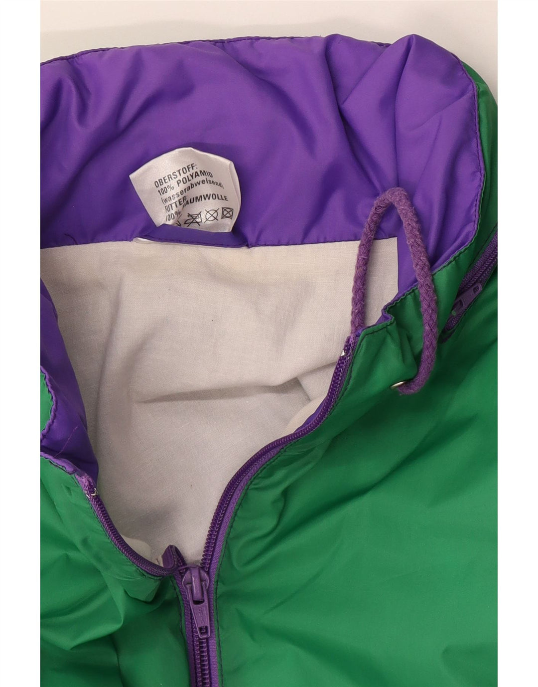 Giacca antipioggia da uomo Marcel Clair UK 40 Large Verde Colourblock in poliammide